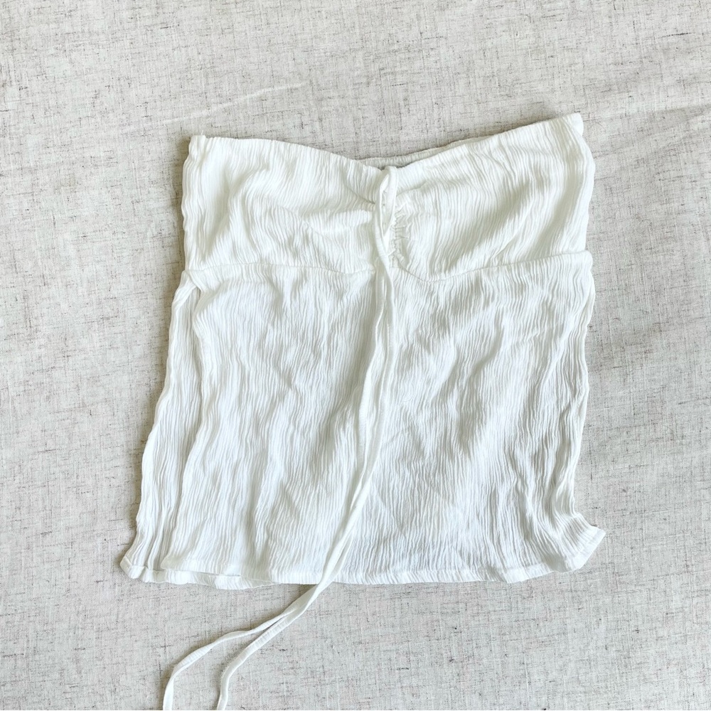 White Textured tube top